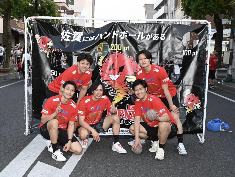 栄の国まつりで「ゴール体験」大人気❗️ レットル5選手と楽しむ